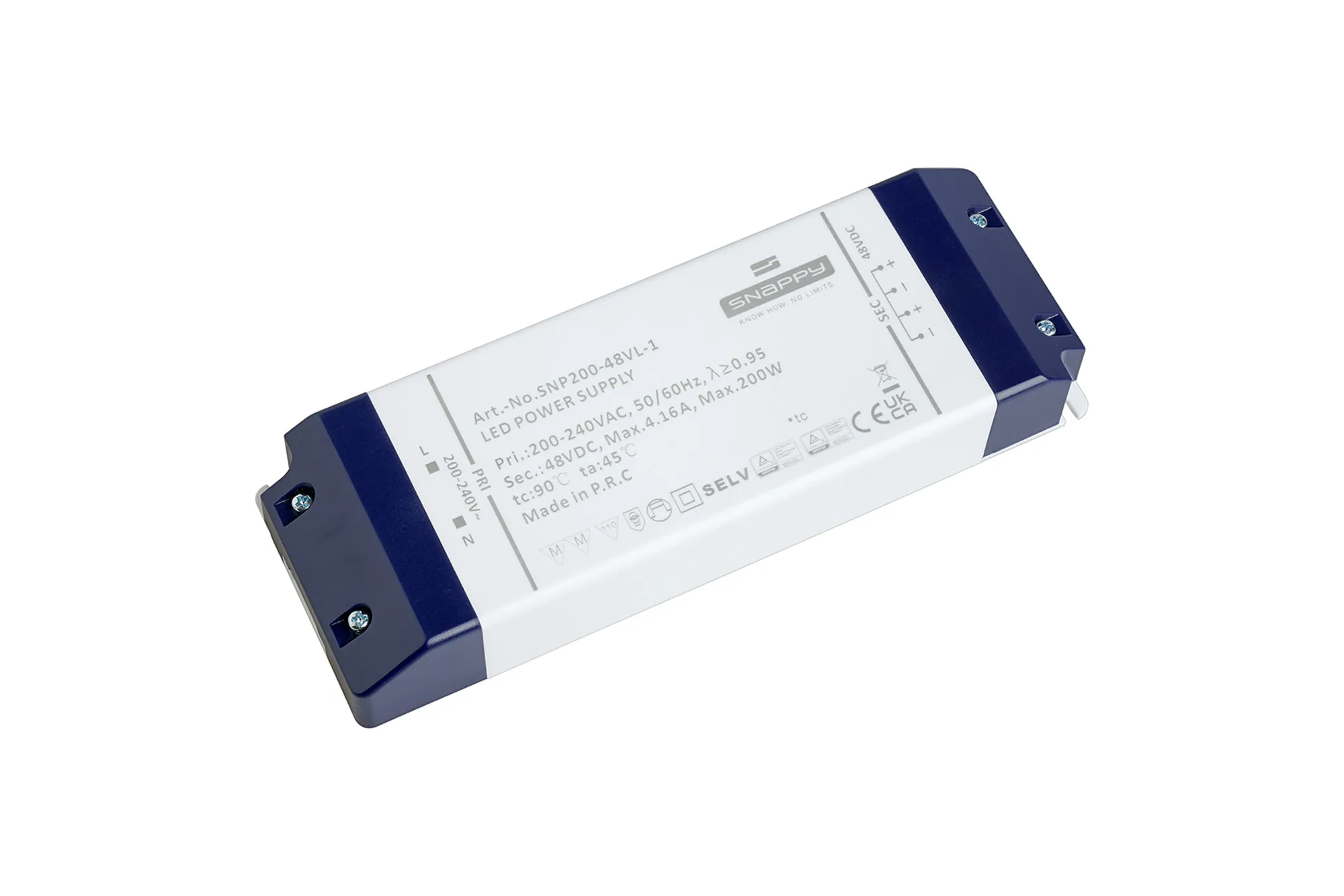IP20 48V Non-DIM Drivers Snappy Fixed output Driver